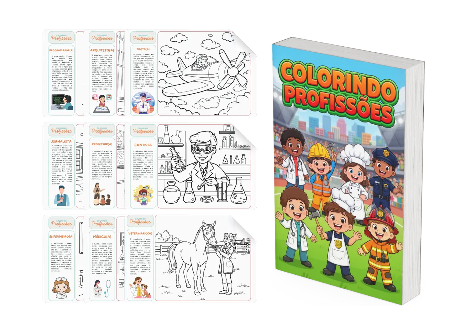 Colorindo Profissões