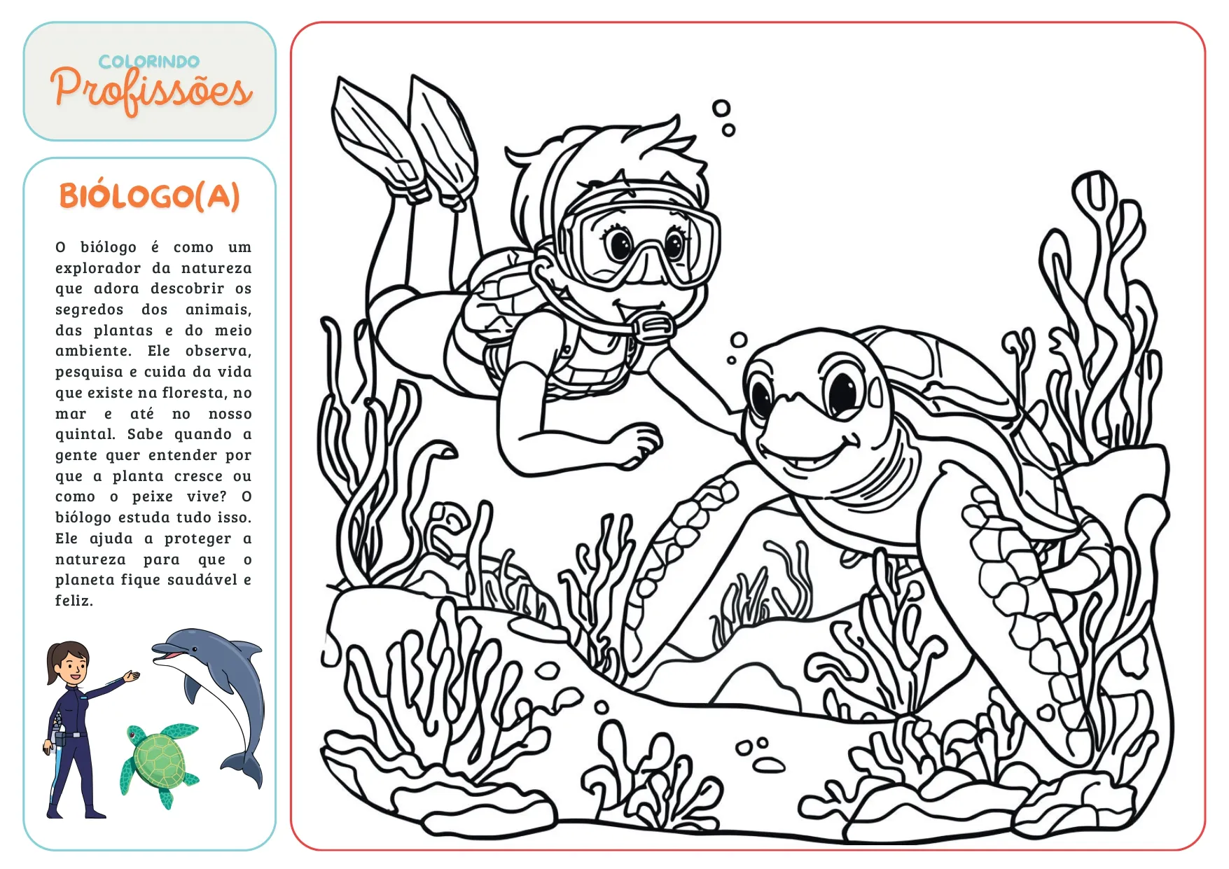Folha de Colorir — Bombeiro(a)